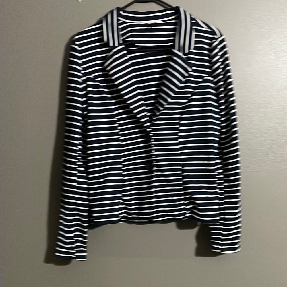 Navy Striped Women's Jacket